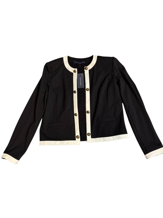 Tommy Hilfiger Jackets & Blazers - Tommy Hilfiger Black & White Cropped Blazer Jacket Open Front Size Small